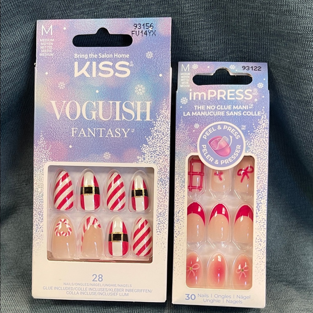 HOLIDAY NAILS! Kiss Voguish Fantasy and imPRESS Nail Sets